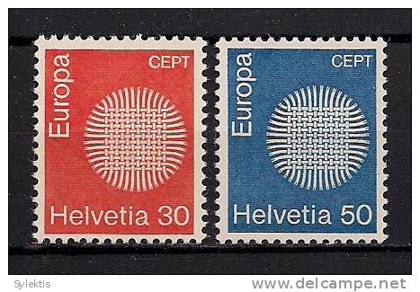SWITZERLAND EUROPA CEPT 1970 SET MNH** - Unused Stamps