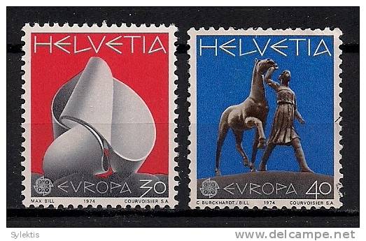 SWITZERLAND EUROPA CEPT 1974 SET MNH** - Unused Stamps