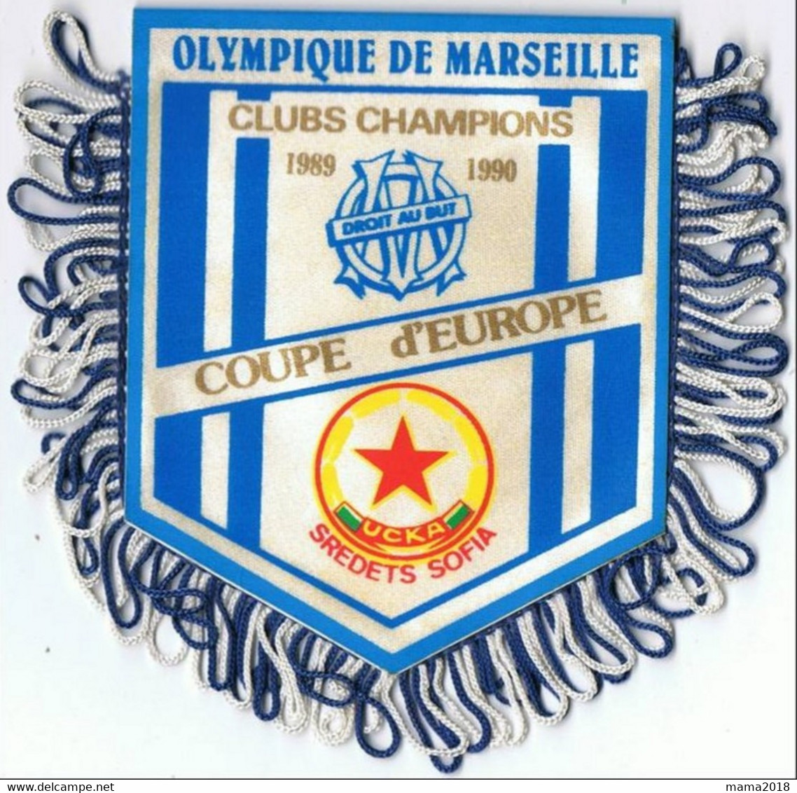 Football    Ecusson   Olimpique De Marseille   1989_1990 - Habillement, Souvenirs & Autres