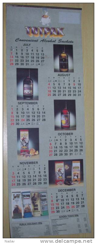 1996, Calendars Of South Africa , Size: 61x21cm - 0664 - Groot Formaat: 1991-00