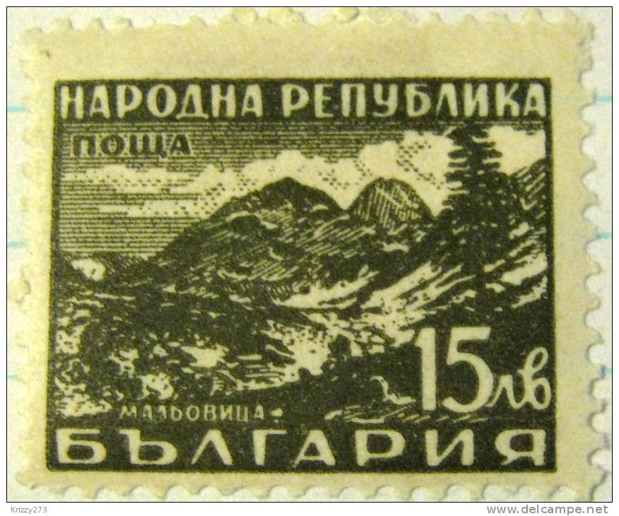 Bulgaria 1948 Malyovitsa Peak 15l - Mint Hinged - Oblitérés