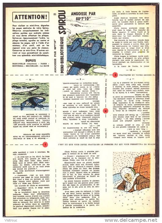 Mini-récit N° 51 - "ANGOISSE PAR 88°7'10" " De J-Cl. PASQUIEZ - Supplément à Spirou - Non Monté. - Spirou Magazine