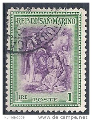 1947 SAN MARINO USATO RICOSTRUZIONE 1 LIRA - RR9255-4 - Usados