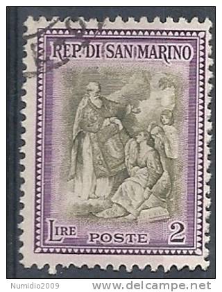 1947 SAN MARINO USATO RICOSTRUZIONE 2 LIRE - RR9255 - Usados