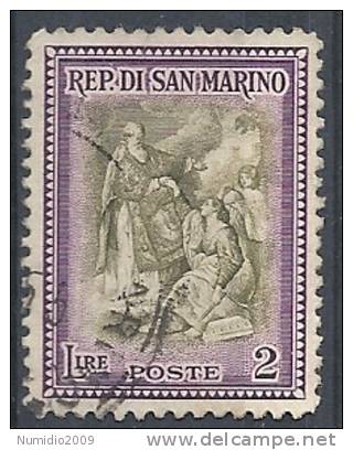 1947 SAN MARINO USATO RICOSTRUZIONE 2 LIRE - RR9255-2 - Usados