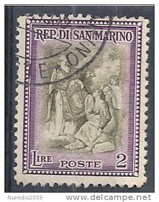 1947 SAN MARINO USATO RICOSTRUZIONE 2 LIRE - RR9255-4 - Usados
