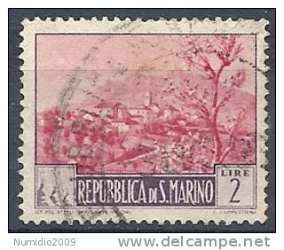 1949-50 SAN MARINO USATO PAESAGGI 2 LIRE - RR9256-2 - Usados