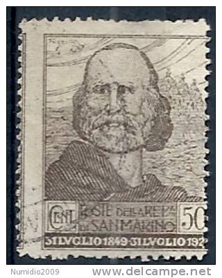 1924 SAN MARINO USATO GARIBALDI 50 CENT - RR9266 - Used Stamps