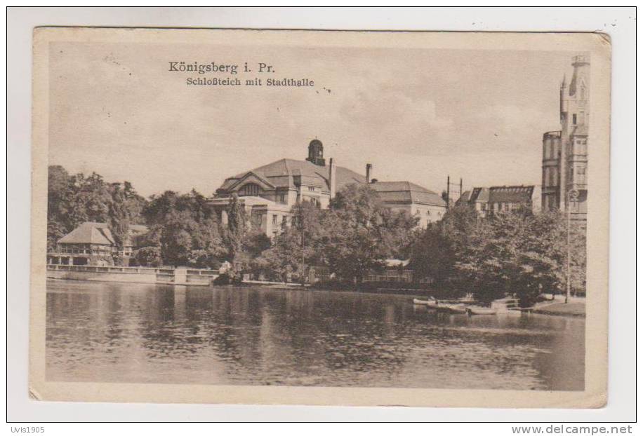 KÖNIGSBERG.Schlossteich Mit Stadthalle . - Ostpreussen