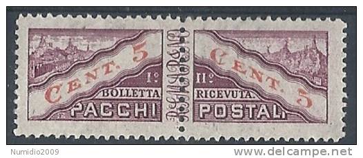 1945 SAN MARINO PACCHI POSTALI 5 CENT MH * - RR9277-2 - Colis Postaux