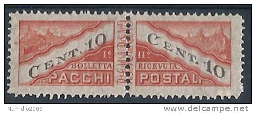 1945 SAN MARINO PACCHI POSTALI 10 CENT MH * - RR9278-2 - Colis Postaux