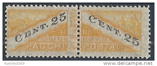 1945 SAN MARINO PACCHI POSTALI 25 CENT MH * - RR9278 - Paquetes Postales