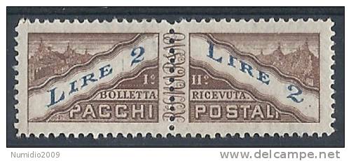 1945 SAN MARINO PACCHI POSTALI 2 LIRE MH * - RR9280-2 - Colis Postaux