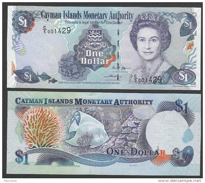 CAYMAN : 1  Dollar - 2006 - P33  - Queen Elisabeth II - UNC - Isole Caiman