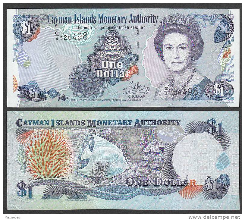 CAYMAN : 1  Dollar - 2001 - P26  - Queen Elisabeth II - UNC - Kaaimaneilanden