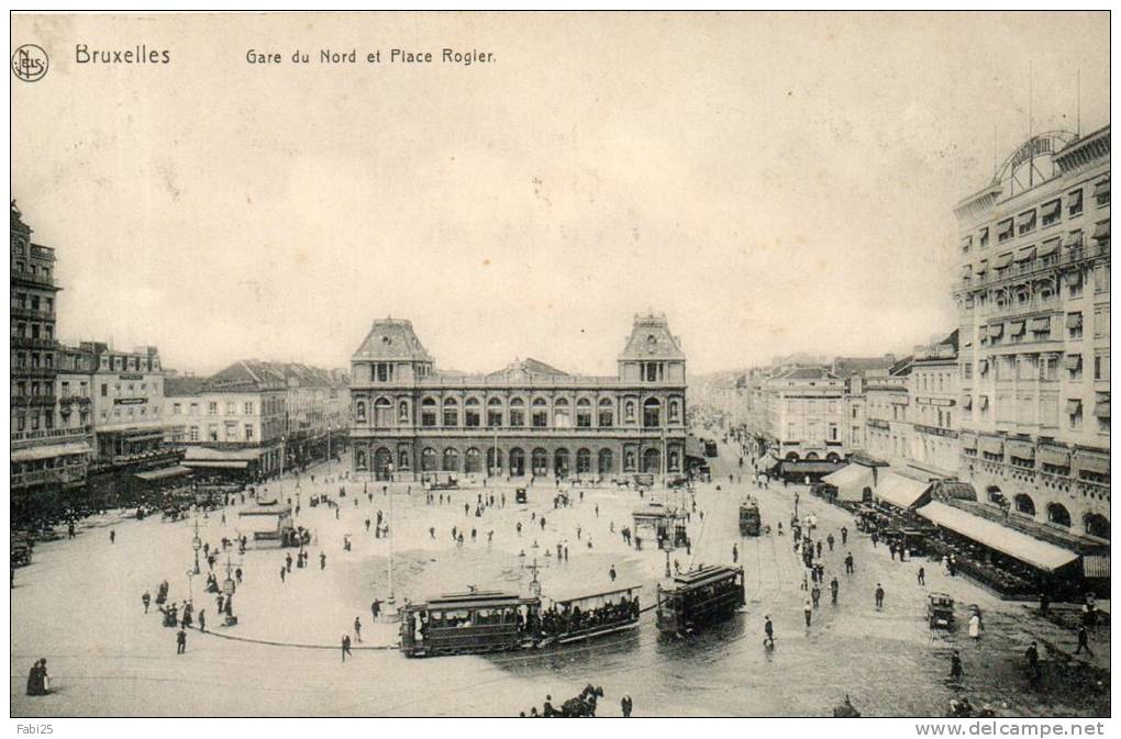 BRUXELLES Gare Du Nord Et Place Rogier - Transport (rail) - Stations