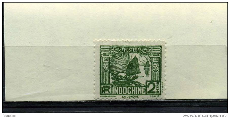 INDOCHINE 156* 2c Vert Jonque - Unused Stamps