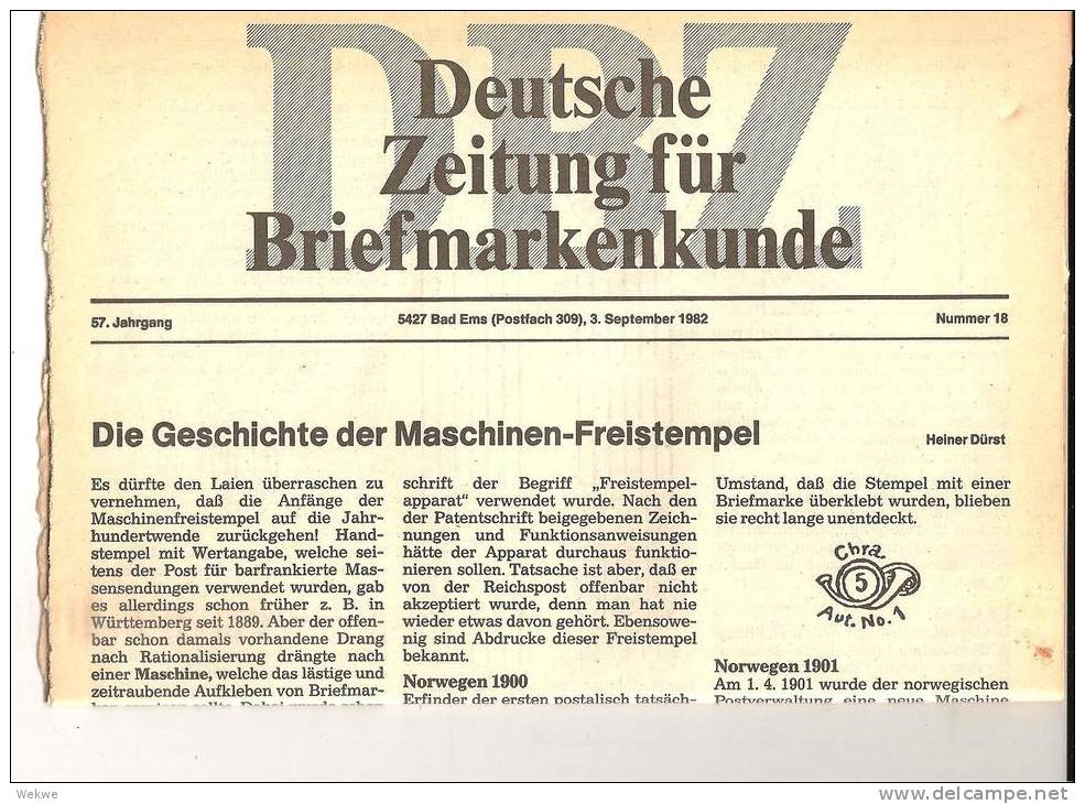 Maschinen-Freistempel International 1900-1938. 8 Blätter Mit Sehr Nützlichen Informationen Und Abbildungen, Auch Seltenh - Andere & Zonder Classificatie