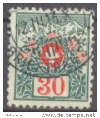 1910 30c Alpenrosen Und Jungfraumassiv Zum 36 / Mi 36 Gestempelt / Oblitere / Used - Portomarken