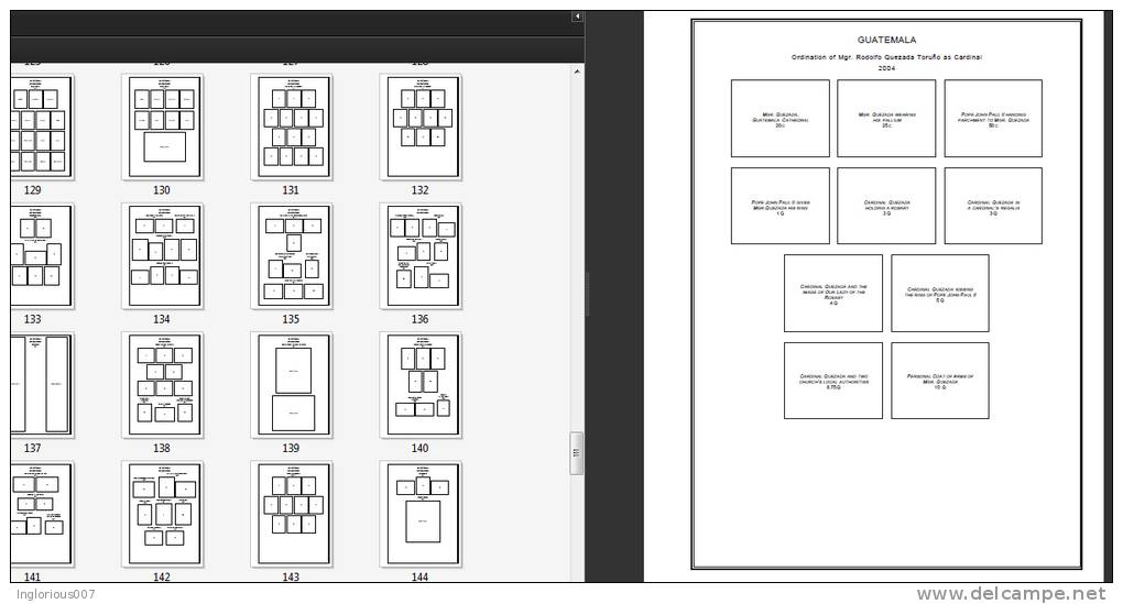 GUATEMALA STAMP ALBUM PAGES 1871-2011 (181 pages)