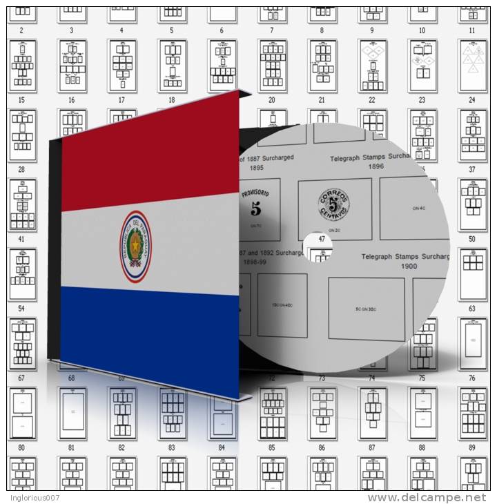 PARAGUAY STAMP ALBUM PAGES 1870-2008 (771 Pages) - English