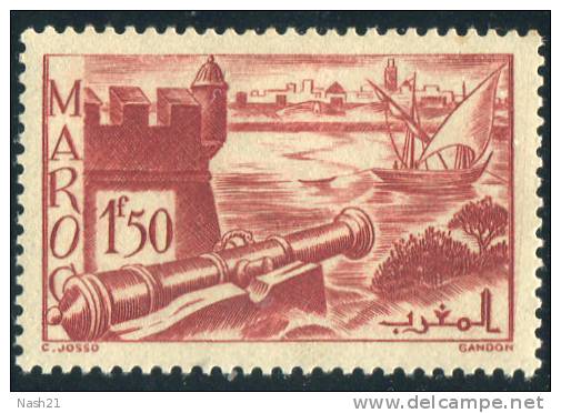 1939-40 - France - Maroc -  Remparts De Salé - 1 Fr 50  Rouge-brun - - Used Stamps