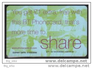BT Phonecard - Extra Free To Share - £ 5 - BT Allgemeine