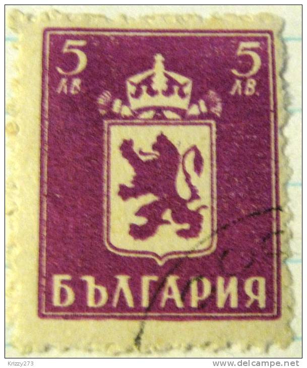 Bulgaria 1945 Heraldic Lion 5l - Used - Used Stamps