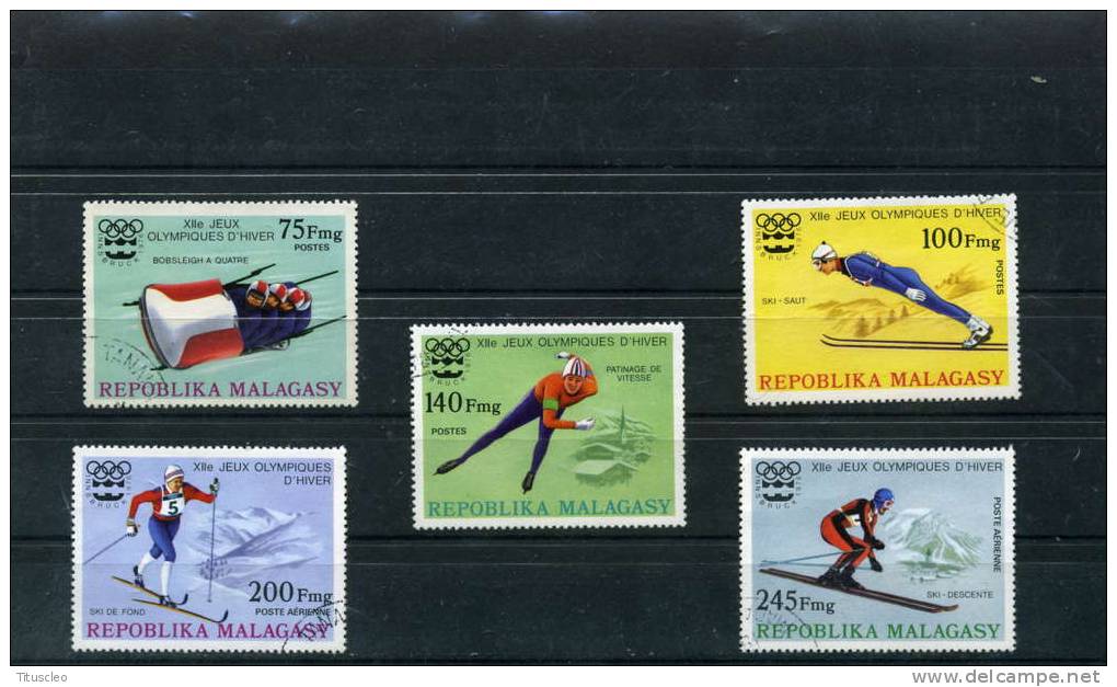 MADAGASCAR 573/574/575 +PA 160/161° Jeux Olympiques D´Insbruck - Winter 1964: Innsbruck