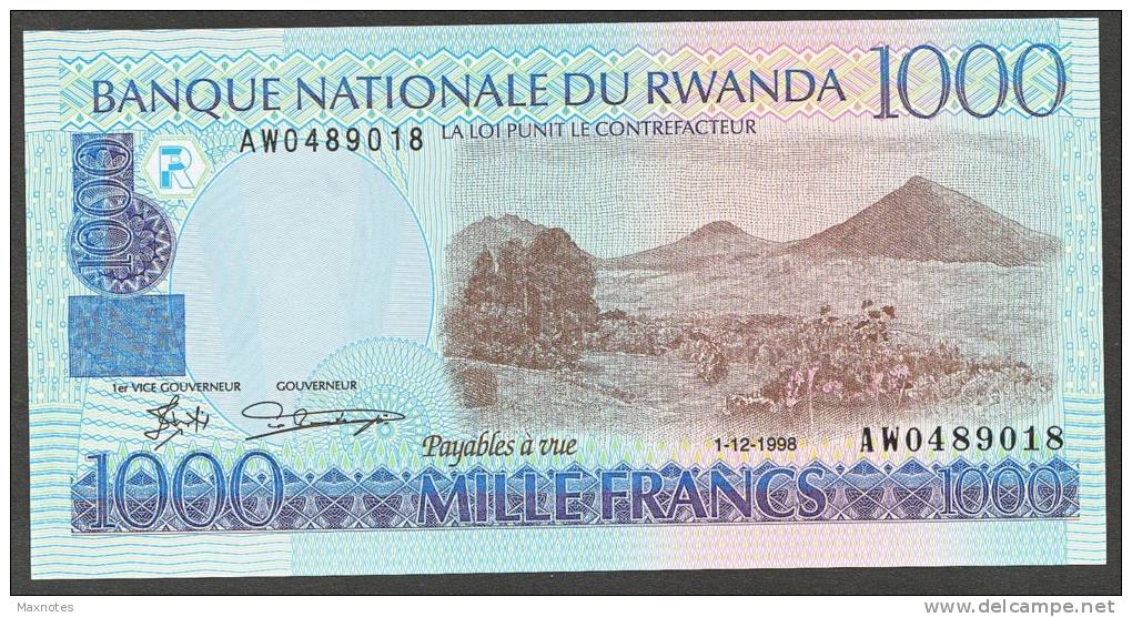 RWANDA  : 1000 Francs  - P27 - 1998 - UNC - Rwanda