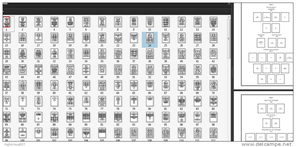 ITALY STAMP ALBUM PAGES 1862-2011 (362 Pages) - Engels