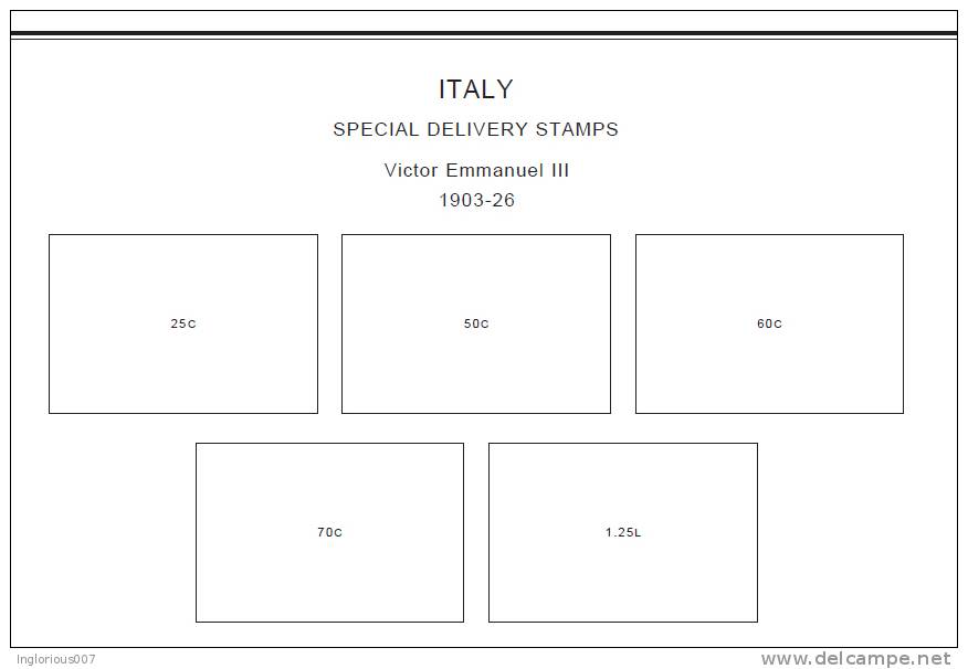 ITALY STAMP ALBUM PAGES 1862-2011 (362 Pages) - English