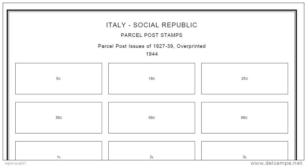 ITALY STAMP ALBUM PAGES 1862-2011 (362 pages)