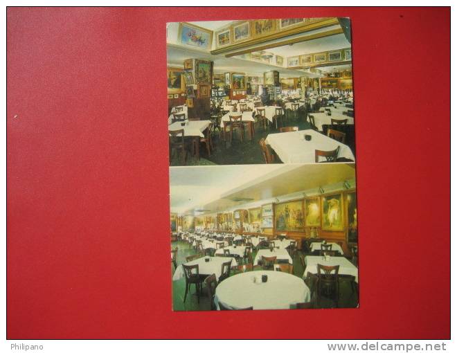 Maryland > Baltimore Interior Haussner's Restaurant  Early Chrome  ===   =ref 320 - Baltimore