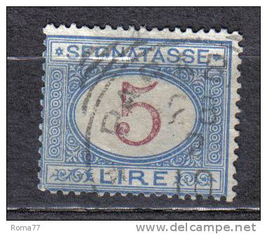AP207 - REGNO 1903 , Segnatasse Il 5 Lire N. 30  Used - Taxe