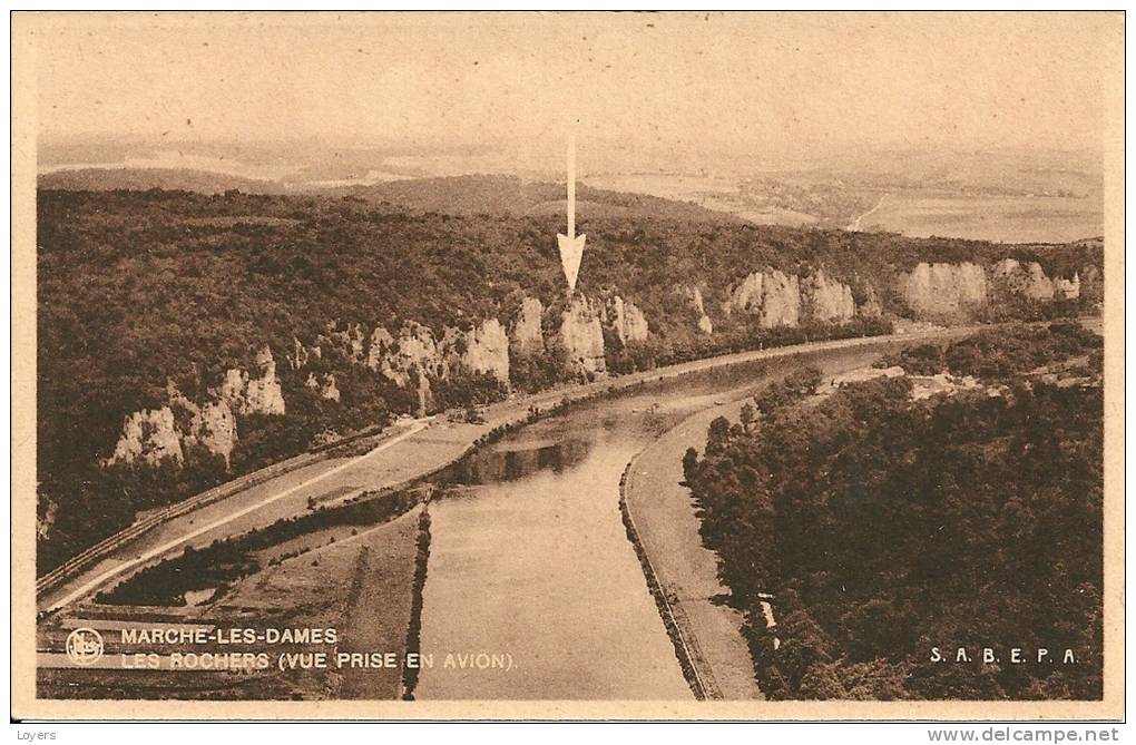 MARCHE-LES-DAMES.  LES ROCHERS  (VUE PRISE EN AVION) - Namen