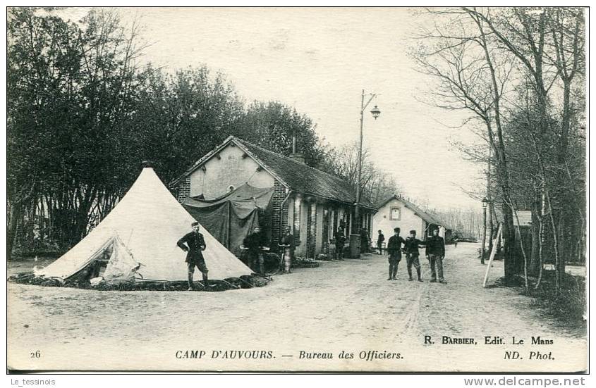 CAMP D'AUVOURS (72) - Bureau Des Officiers - Envoi En Franchise Militaire Du 17e Regt D'infanterie - Autres & Non Classés