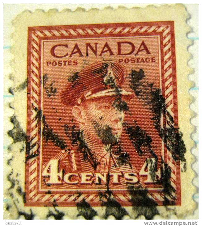 Canada 1942 King George VI In Military Uniform 4c - Used - Used Stamps