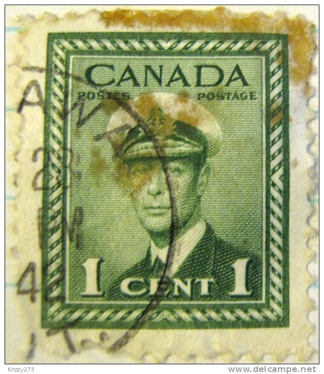 Canada 1942 King George VI In Naval Uniform 1c - Used - Used Stamps