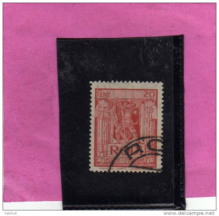 EGEO 1932 PITTORICA 20 C DENT. 14 TIMBRATO - Aegean