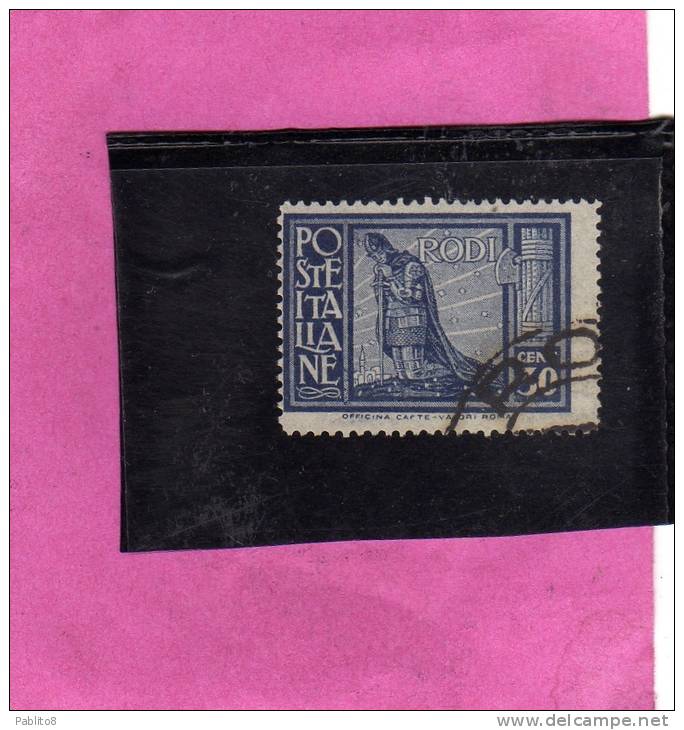 EGEO 1932 PITTORICA 30 C DENT. 14 TIMBRATO - Egée