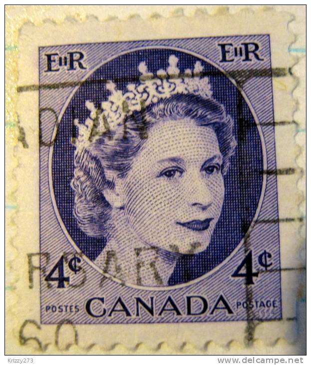 Canada 1954 Queen Elizabeth II 4c - Used - Oblitérés