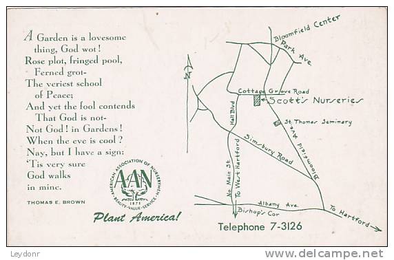 Scott's Nurseries And Greenhouse, Bloomfield, Connecticut - Andere & Zonder Classificatie