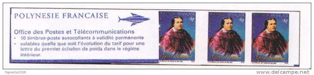 Polynésie Française / Tahiti - Reine Pomaré / 1996 - Carnet De 10 Timbres - Neufs - Nuevos