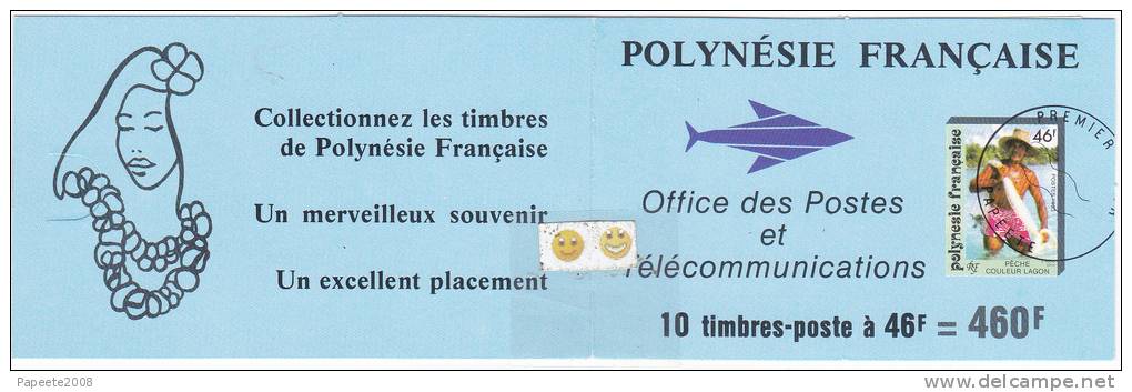 Polynésie Française / Tahiti - Pêche Couleur Lagon / 1993 - Carnet De 10 Timbres - Neufs - Nuevos