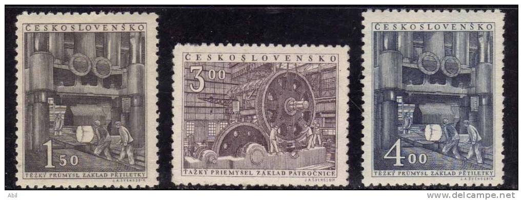Tchécoslovaquie 1951 N°Y.T. ;  560 à 562* - Ongebruikt