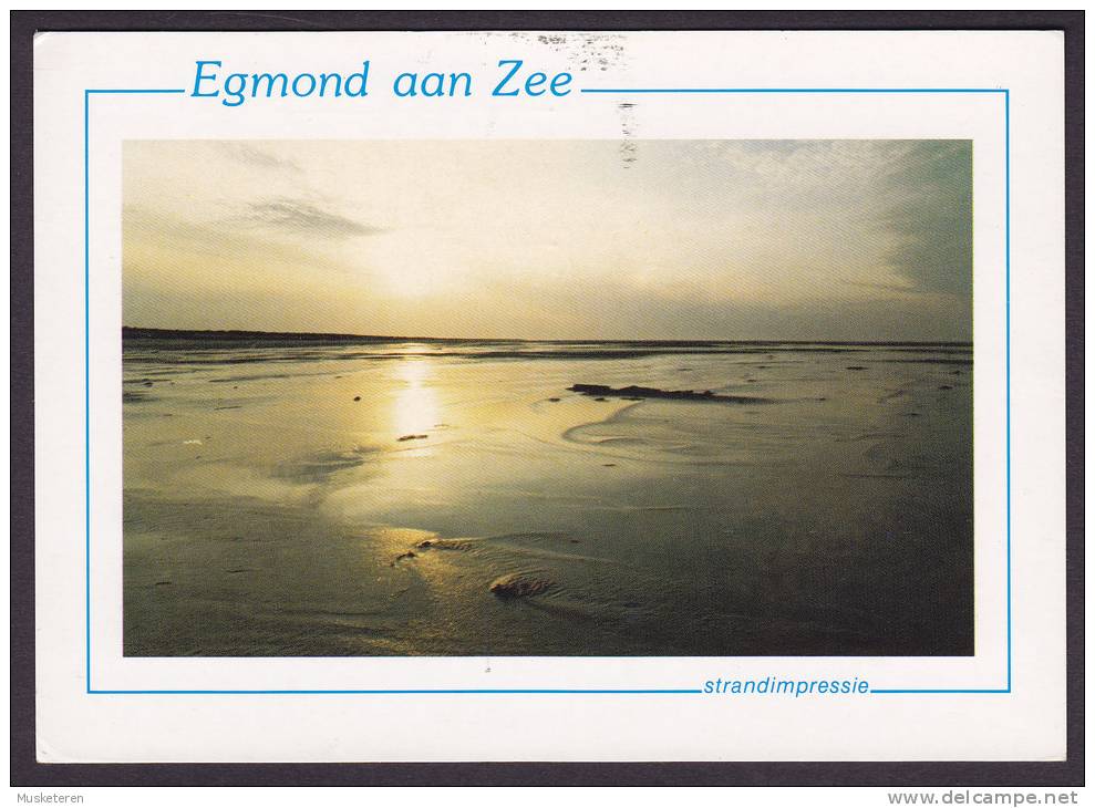 Netherlands PPC Noord-Holland Groeten Uit Egmond Aan Zee Strandimpressie The Beach La Plage - Egmond Aan Zee