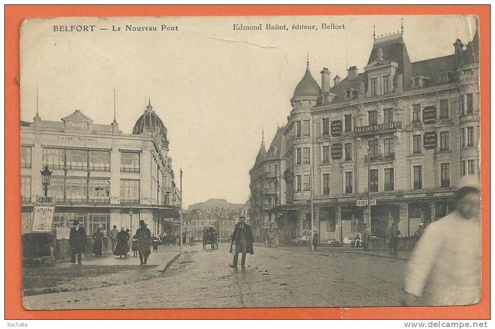 L036, Belfort, Le Nouveau Pont, Animée , Circulée 1905 - Franche-Comté
