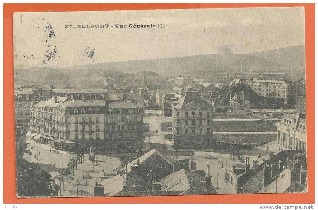 L043, Belfort, 37,  Circulée  1911 - Franche-Comté