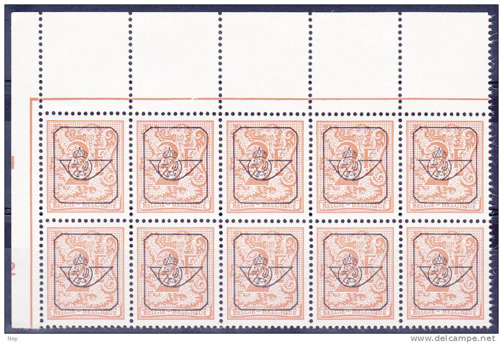 BELGIË - OBP -  1977/82 (61) - PRE 802  (Strook Van 10/Bande 10) - MNH** - Typos 1967-85 (Lion Et Banderole)